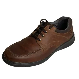 Men’s Clark’s Cotrell Edge Lace-Up Casual Brown Leather Ortholite Shoe NEW Sz 13