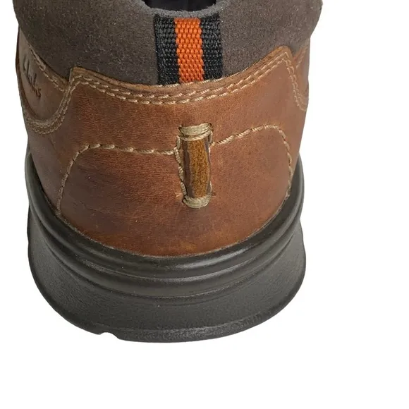 Men’s Clark’s Cotrell Edge Lace-Up Casual Brown Leather Ortholite Shoe NEW Sz 13