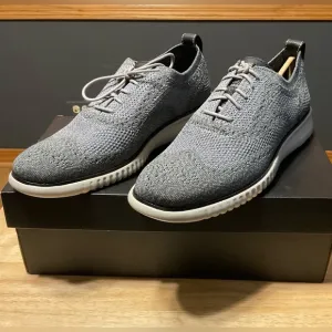 Men's Cole Haan Zerogrand Magnet/VPR Grey Knit Oxford Shoes. New with Box.