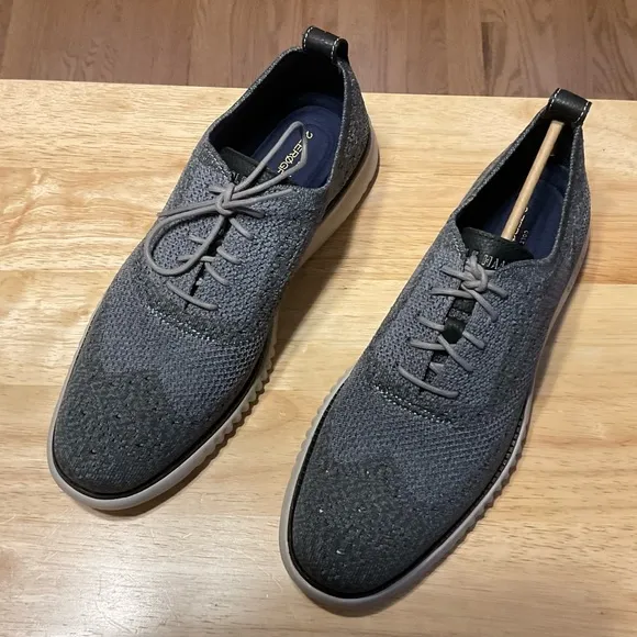 Men's Cole Haan Zerogrand Magnet/VPR Grey Knit Oxford Shoes. New with Box.