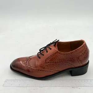 Men's Crocodile Pattern Formal Oxford Tuxedo Dress Shoes Textured Genuine Shoes