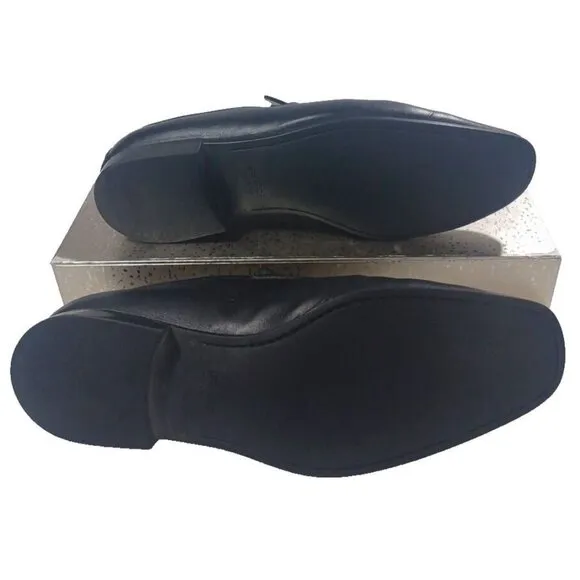 Men's Gucci Florence Black Leather Slip On Loafers Silver G Spell Out Logo
