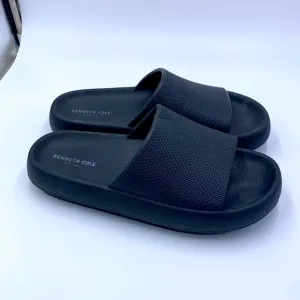 Mens Kenneth Cole black slide on shoes slides slippers sandals nwt 11