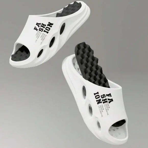 Men's Manfinity Massage Slide Slippers, Non-Slip Quick-Dry Open Toe Sandals