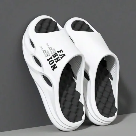 Men's Manfinity Massage Slide Slippers, Non-Slip Quick-Dry Open Toe Sandals