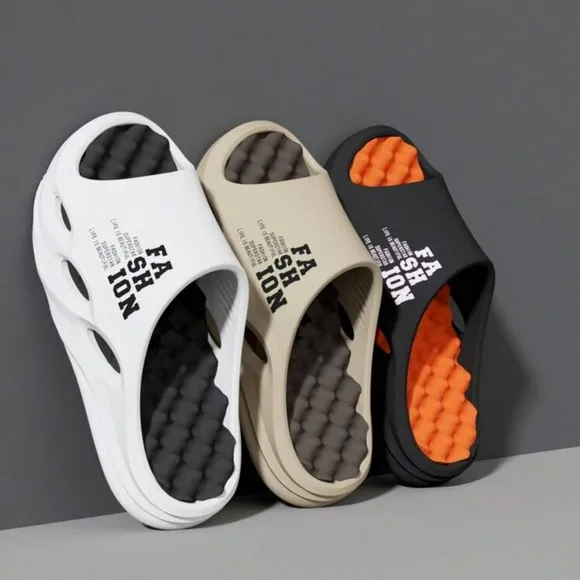 Men's Manfinity Massage Slide Slippers, Non-Slip Quick-Dry Open Toe Sandals