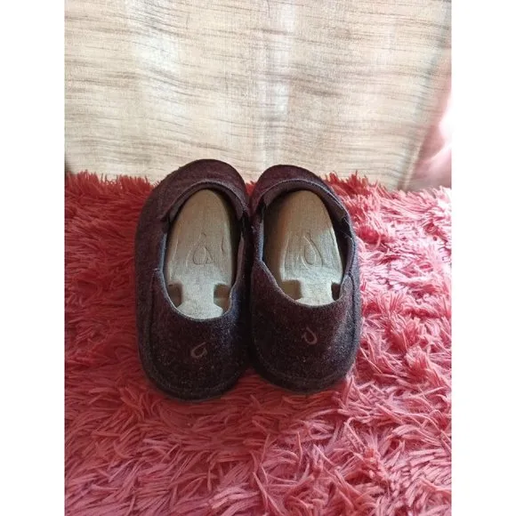 Men's Olukai Moloa Hulu Wool Blend Loafer Slippers Heather Gray Size 12M
