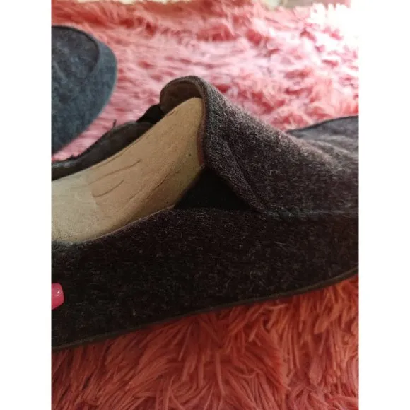 Men's Olukai Moloa Hulu Wool Blend Loafer Slippers Heather Gray Size 12M