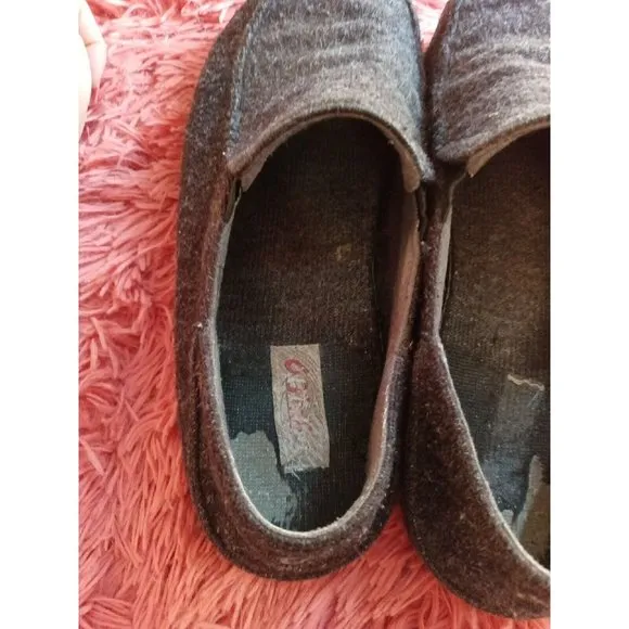 Men's Olukai Moloa Hulu Wool Blend Loafer Slippers Heather Gray Size 12M
