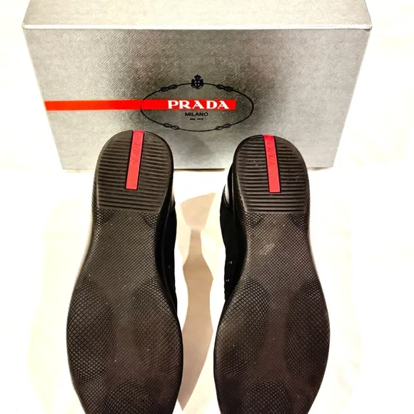 Men’s Prada Spazzolato Nero Shoes in Black Size 11