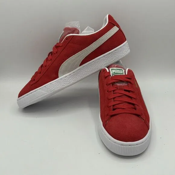 Men's PUMA Suede Classic XXI Sz 7 US Shoes &quot;High Risk Red White&quot; Sneaker