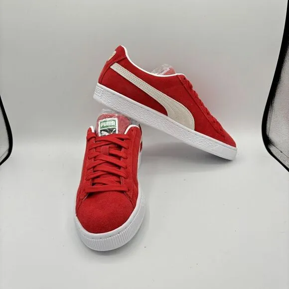 Men's PUMA Suede Classic XXI Sz 7 US Shoes &quot;High Risk Red White&quot; Sneaker