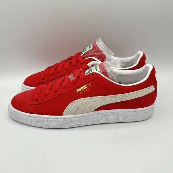 Men's PUMA Suede Classic XXI Sz 7 US Shoes &quot;High Risk Red White&quot; Sneaker