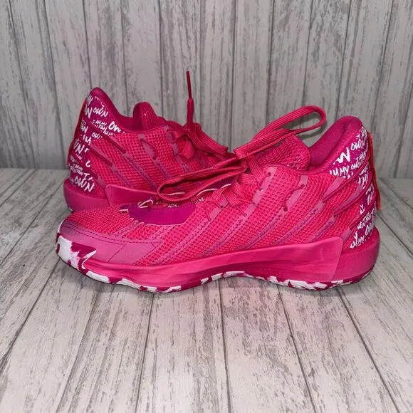 Mens Size 8 Adidas Dame 7 I Am My Own Fan Pink EUC