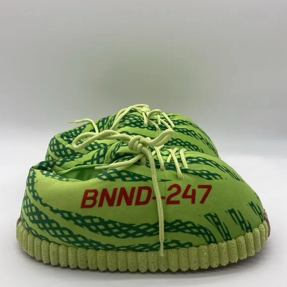 Mens Size 9/ 11 Yeezy Neon Puffy Slippers Casual Home Slip On Comfort Home Slide