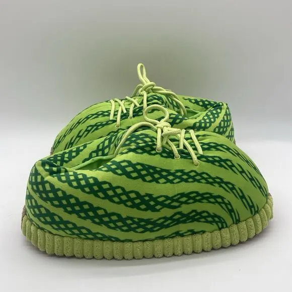 Mens Size 9/ 11 Yeezy Neon Puffy Slippers Casual Home Slip On Comfort Home Slide