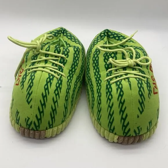 Mens Size 9/ 11 Yeezy Neon Puffy Slippers Casual Home Slip On Comfort Home Slide