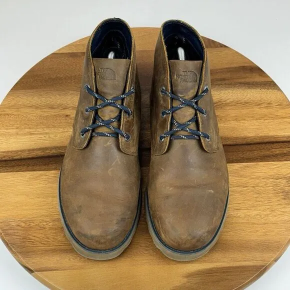 Mens The North Face Ballard Brown Leather Athletic Trail Chukka Boots Size‎ 10 D