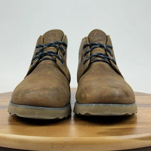 Mens The North Face Ballard Brown Leather Athletic Trail Chukka Boots Size‎ 10 D