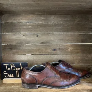 Mens To Boot New York Brown Leather Dressy Wingtip‎ Oxfords Shoes Size 11 D GUC