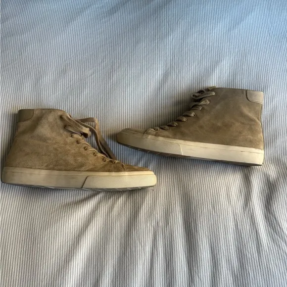 Mens Vince High Top Suede Shoes - Size 9