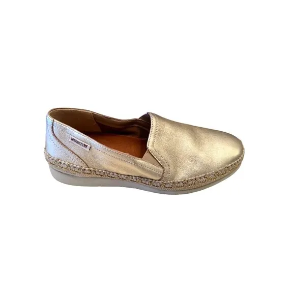 Mephisto Valina Gold Air Jet Nubuk Leather Gold Size 7.5 NWOB Women's