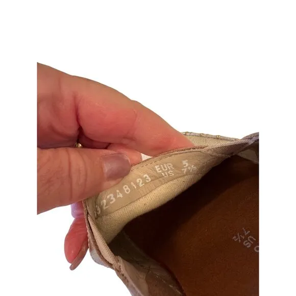 Mephisto Valina Gold Air Jet Nubuk Leather Gold Size 7.5 NWOB Women's
