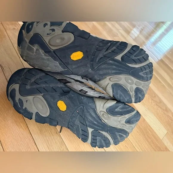 Merell Moab Walnut Hiking Trail Ankle Boots Men's Size 15 Vibram Outdoor Active