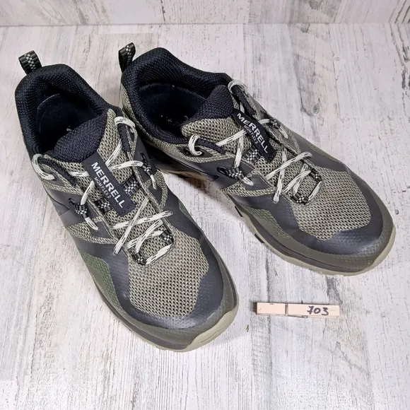 Merrell Alverstone 2 Waterproof Olive Green Black Trail Hiking Shoes Men's #703