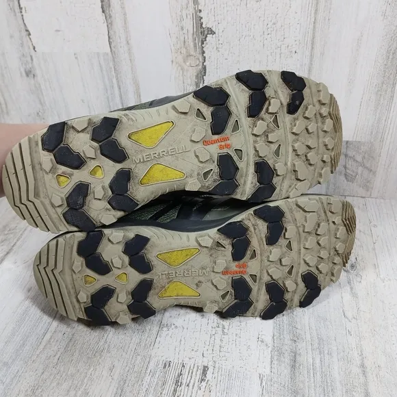 Merrell Alverstone 2 Waterproof Olive Green Black Trail Hiking Shoes Men's #703
