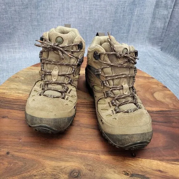 Merrell Chameleon Arc Mid Waterproof Canteen Trail Hiking Boots Taupe Womens 7.5