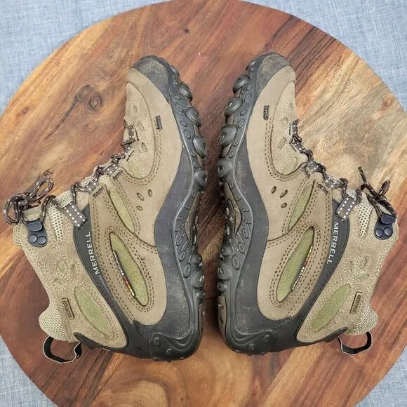 Merrell Chameleon Arc Mid Waterproof Canteen Trail Hiking Boots Taupe Womens 7.5