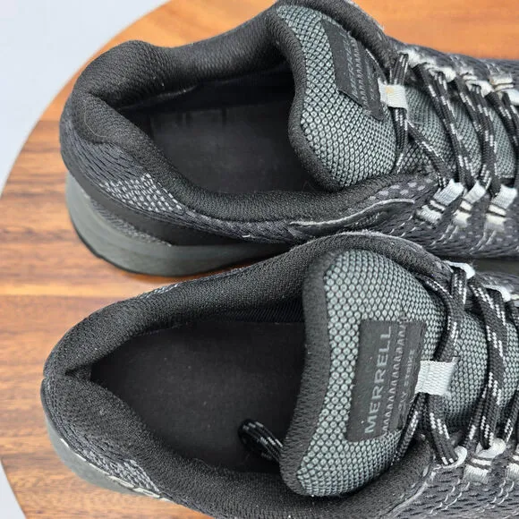 Merrell Fly Strike GTX Shoes Men's 8 Black Lace Up Outdoor Hiking Sneakers