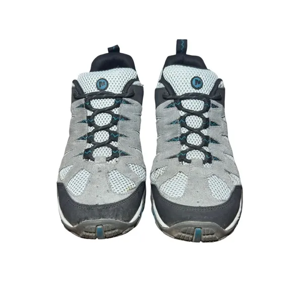 Merrell Gray and Black Hiking Shoes women’s size 9