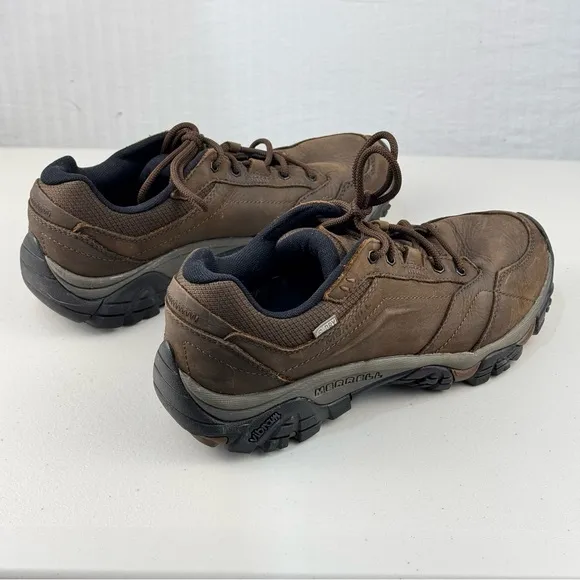 Merrell Men's Moab Adventure Moc Waterproof Brown Hiking Shoes Size 9.5 EUR 42.5