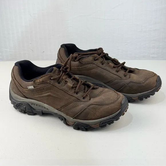 Merrell Men's Moab Adventure Moc Waterproof Brown Hiking Shoes Size 9.5 EUR 42.5