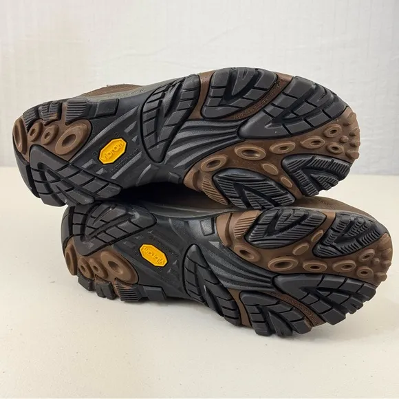 Merrell Men's Moab Adventure Moc Waterproof Brown Hiking Shoes Size 9.5 EUR 42.5