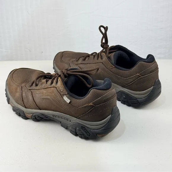 Merrell Men's Moab Adventure Moc Waterproof Brown Hiking Shoes Size 9.5 EUR 42.5