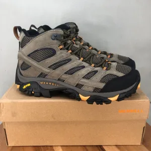 Merrell Moab 2 Vent Mid Hiking Boots Mens 9.5 Wide Trail Outdoors Brown Comfort
