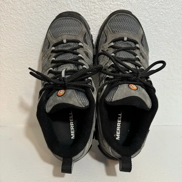 Merrell Moab 3 Shoes Men's US 8.5 Gray Black Vibram Outdoor Walking Hiking Trail