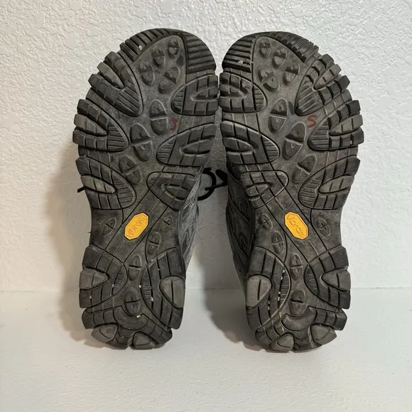 Merrell Moab 3 Shoes Men's US 8.5 Gray Black Vibram Outdoor Walking Hiking Trail