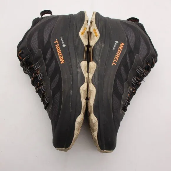 Merrell Moab Speed Mid GTX Waterproof Men's 9 Black Hiking Trail Boots Goretex