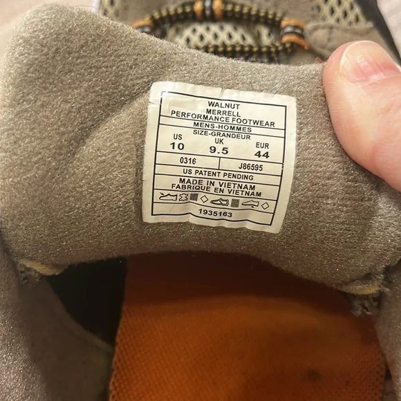 Merrell Moab Ventilator Walnut J86595 Trail Hiking Shoes