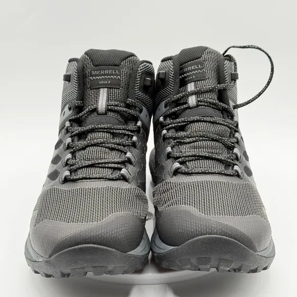 Merrell Nova 3 Mid Waterproof Hiking Boots Size 12 Mens Black New In Box