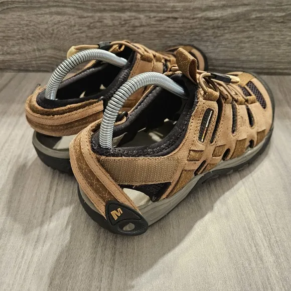 Merrell Shoes Mens Kangaroo Saugatuck Trail Straps Hiking Sandal Size 8 Vibram
