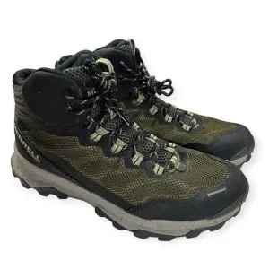 Merrell Speed Strike Mid Weatherproof Trail Hiking Boots MENS 10 Olive Shoes