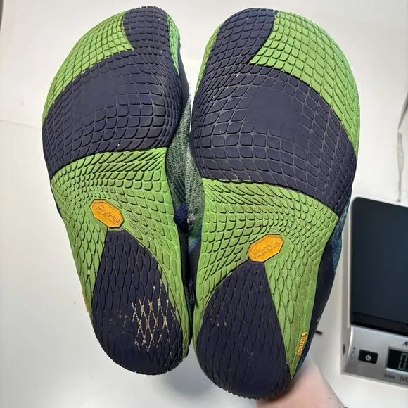 Merrell Vapor Glove 2 Mens 12 Barefoot Minimalist Trail Shoes Blue Green FLAWS