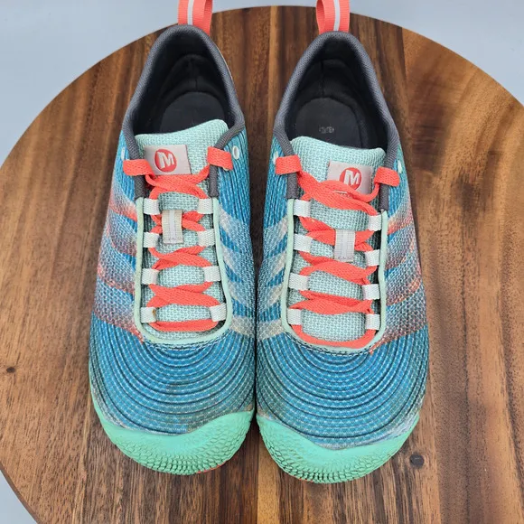Merrell Vapor Glove 2 Shoes Women's 7 Blue Coral Barefoot Running Minimalist
