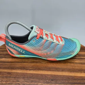 Merrell Vapor Glove 2 Shoes Women's 7 Blue Coral Barefoot Running Minimalist