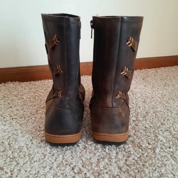 Merrell Waterproof Select Dry Brown Leather Mid-Ankle Boots J02100 Size 8.5